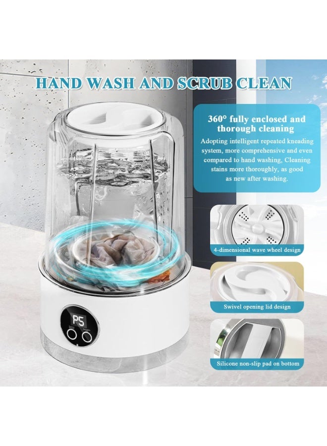 غسالة ملابس داخلية محمولة، غسالة صغيرة لاسلكية للتنظيف العميق قابلة لاعادة الشحن، 3 اوضاع تنظيف صغيرة لحمالات الصدر والملابس الداخلية والجوارب للسفر والتخييم والمركبات الترفيهية والمساكن - Image 4